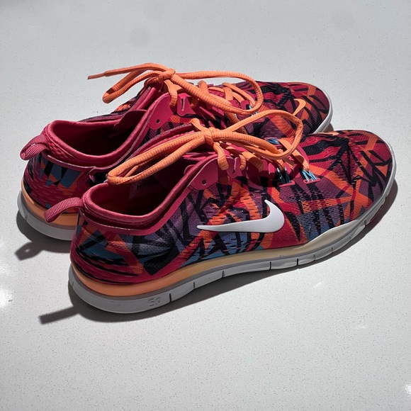 Nike Free Womens 5.0 Tr Fit 4 Mesh Print Training running Shoes Size 9 sneakers - Picture 6 of 7